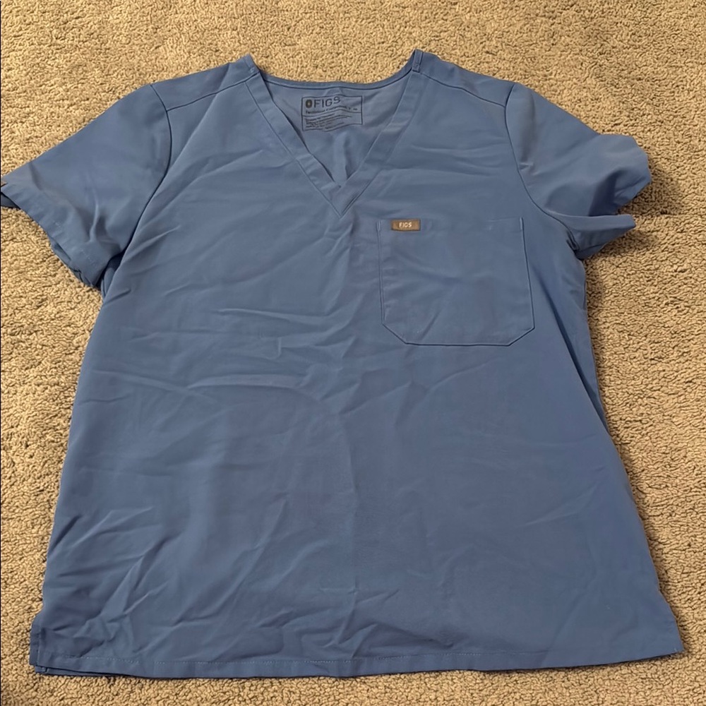 Figs Blue Short Sleeve T-Shirt